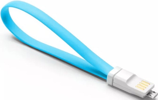 Кабель KingMi Colorful Portable USB 0.2m Blue в Києві