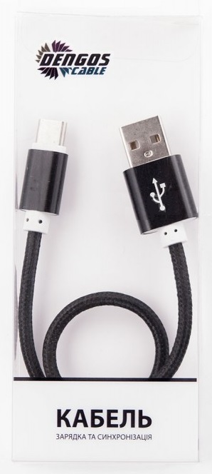 

Кабель DENGOS Type-C Круглый 0,2м Нитка (NTK-TC-SHRT-BLACK)