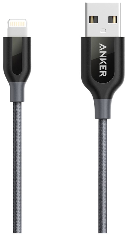 

Кабель ANKER PowerLine+ Lightning-USB 0.9m Space Gray (A8121HA1)