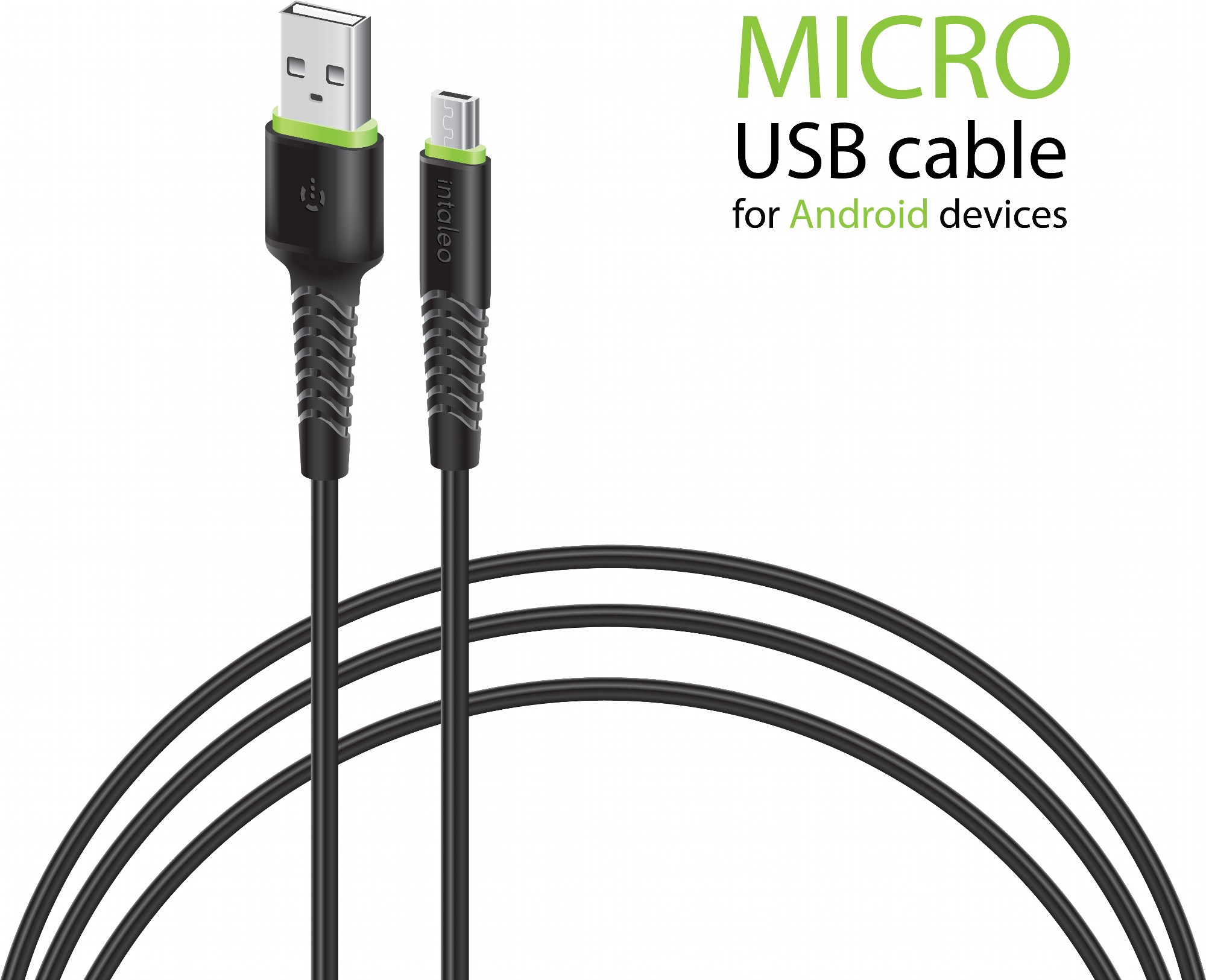 Кабель Intaleo CBFLEXM0 USB 2.0/Micro USB/0,2м/K/Black · 3
