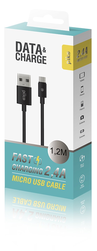 Кабель Piko CB-UM11 USB- Micro USB/1,2м/К/Чорний · 3