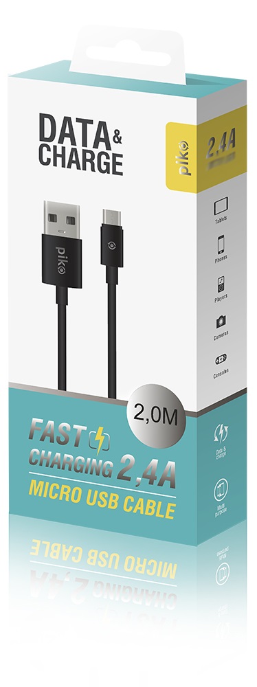 Кабель Piko CB-UM12 USB- Micro USB/2м/К/Чорний · 3