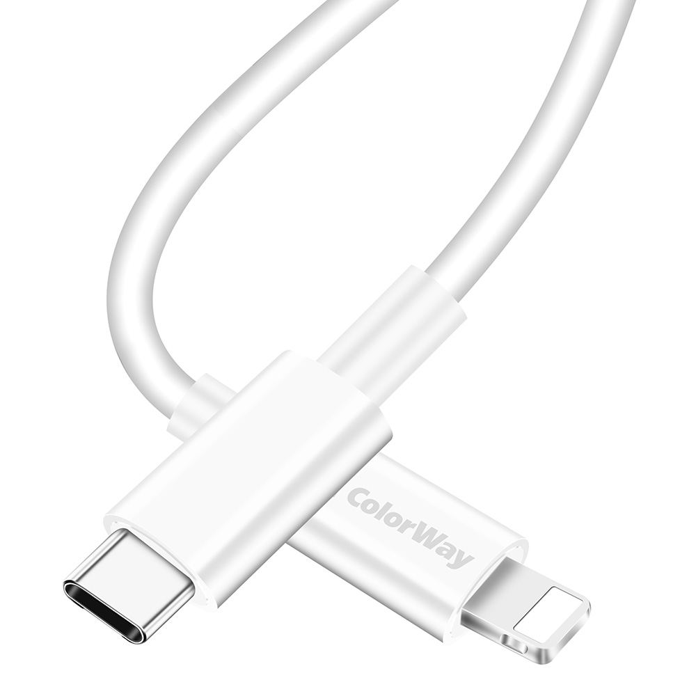 Кабель Colorway Type-C - Apple Lightning (PD )1м/3.0А/К/білий · 4