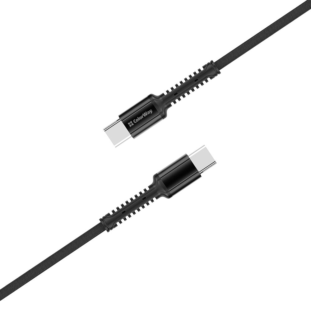 Кабель Colorway Type-C - Type-C (PD 68W) 2М/3.0А/К/сірий · 4