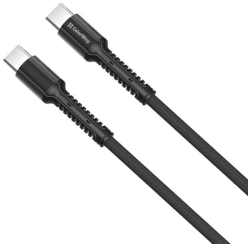 Кабель Colorway Type-C - Type-C (PD 68W) 2М/3.0А/К/сірий · 5