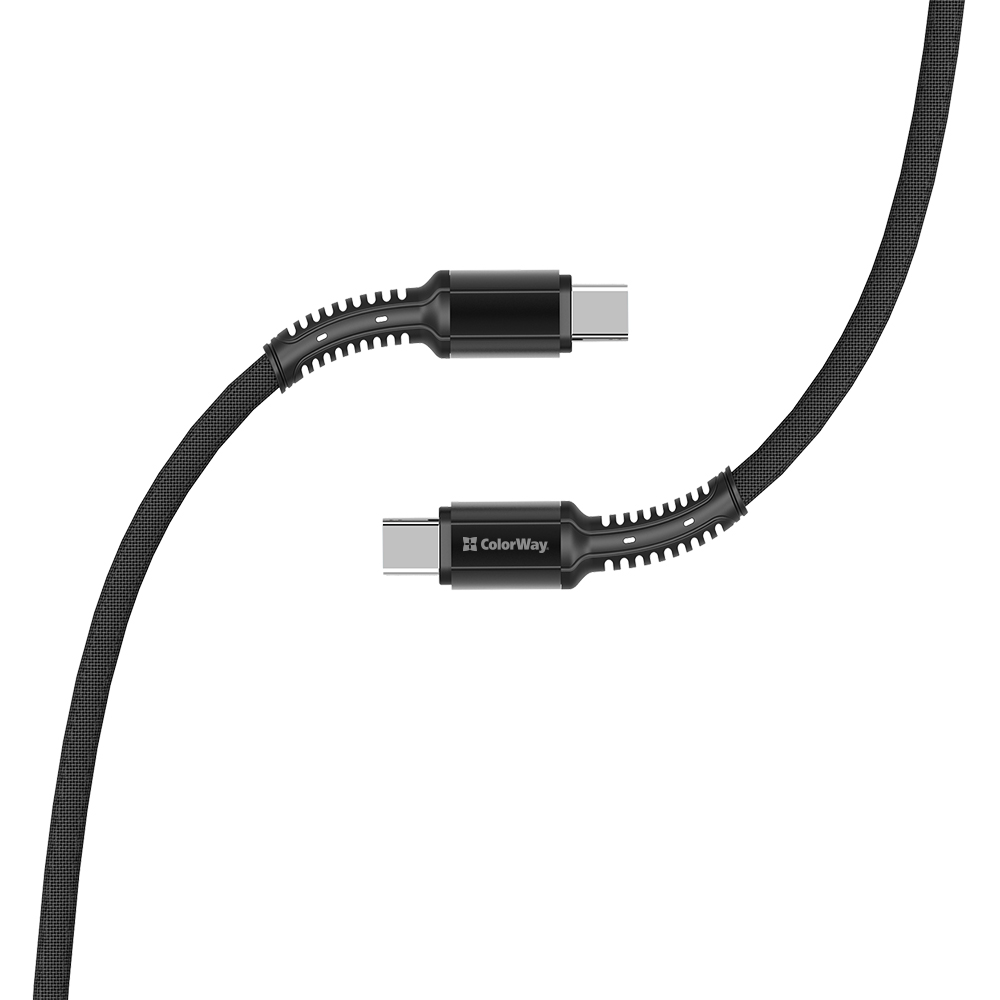 Кабель Colorway Type-C - Type-C (PD 68W) 2М/3.0А/К/сірий · 6