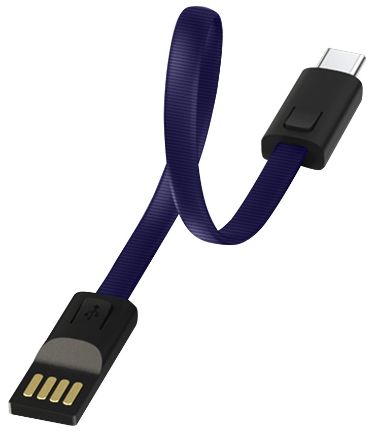 Кабель Colorway USB - Type-C 0,2м/2.4А/П/синій · 2