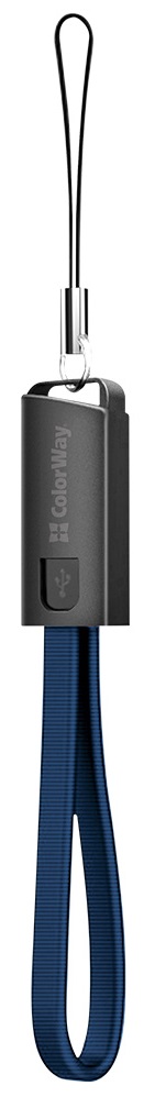 Кабель Colorway USB - MicroUSB 0,2м/2.4А/П/синій · 3