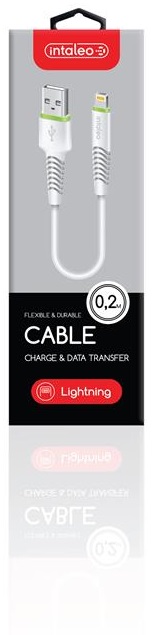 Кабель Intaleo CBFLEXL0 Lightning 0.2м Бiлий (1283126487439) · 4