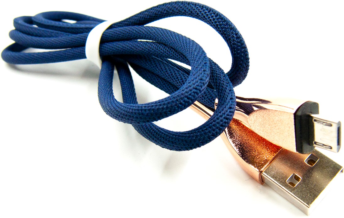 Кабель DENGOS Micro-USB круглий 1 м Blue (NTK-M-SET-DBLUE) · 2