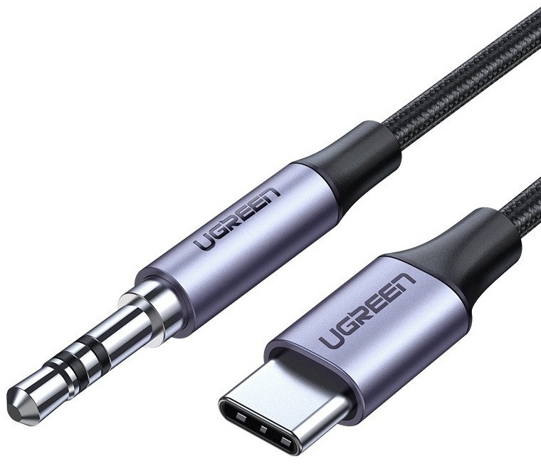 Перехідник UGREEN AV143 3.5 mm Male to USB Type-C 1 m Gray 30633 (90402177) в Києві