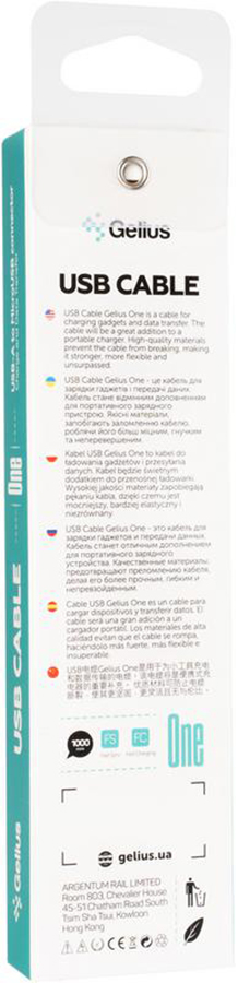 Кабель GELIUS One GP-UC115 MicroUSB 1 м Black (85159) · 3
