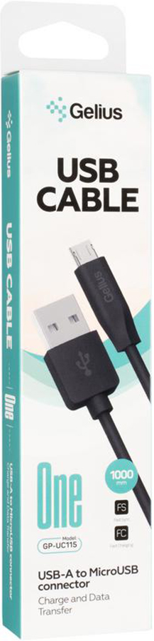 Кабель GELIUS One GP-UC115 MicroUSB 1 м Black (85159) · 2