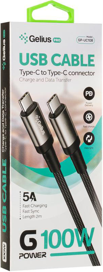 Кабель GELIUS Pro G-Power GP-UC108 Type-C 2 м Black (87987) · 2