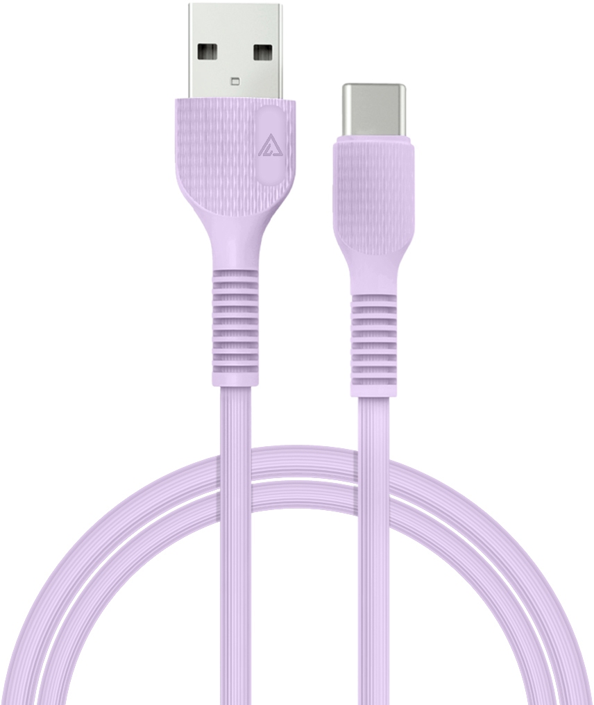 Кабель ACCLAB AL-CBCOLOR-T1PP USB to Type-C 1.2м Violet (1283126518270) в Києві