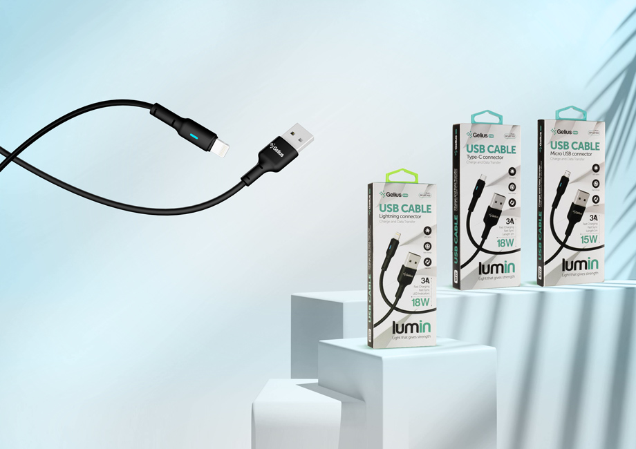 Кабель Gelius Pro Lumin Lamp GP-UC100 Micro USB Чорний (3A) (82656) · 5