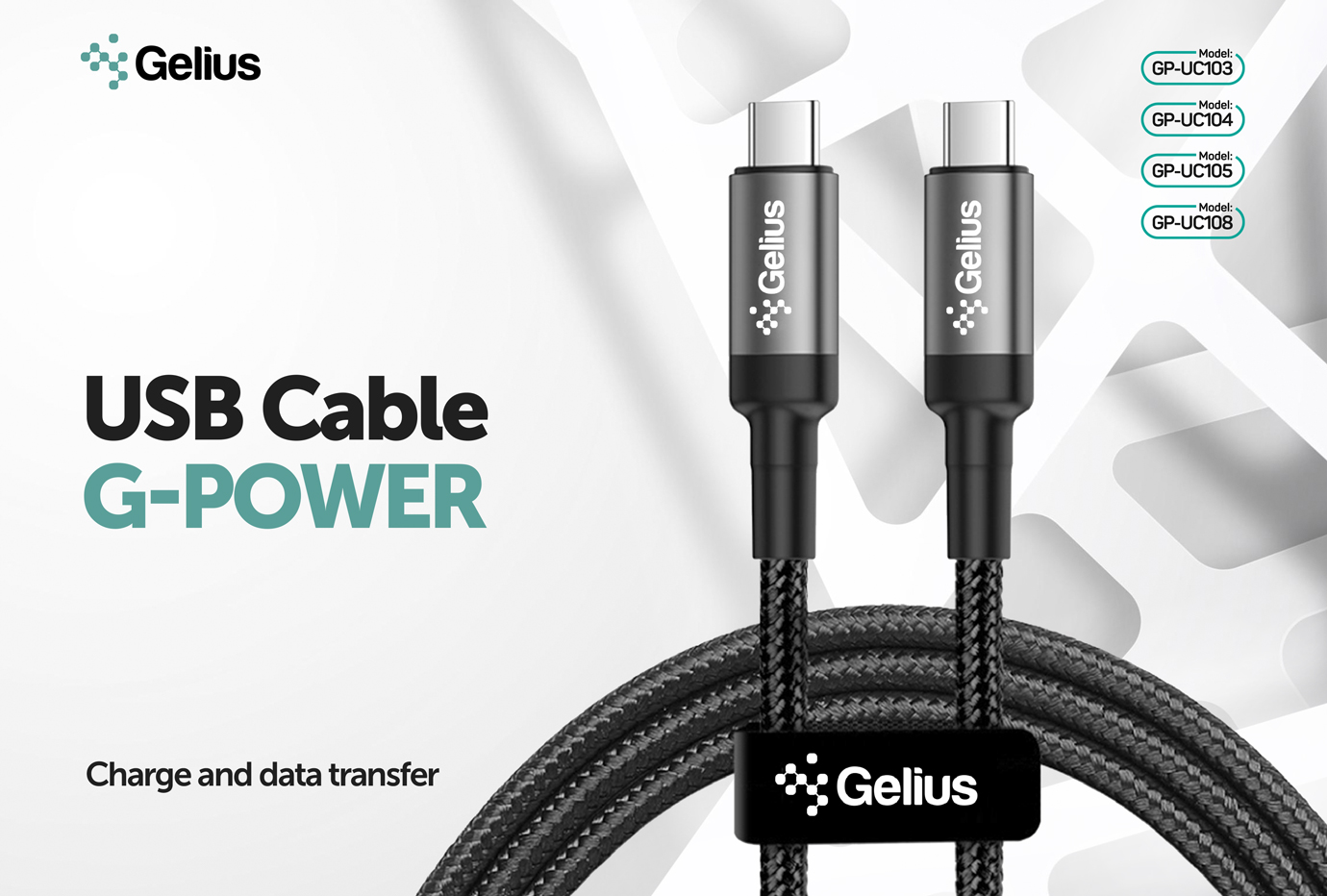 Кабель Gelius G-Power GP-UC103 Type-C/Type-C Чорний (60W) (82663) · 4