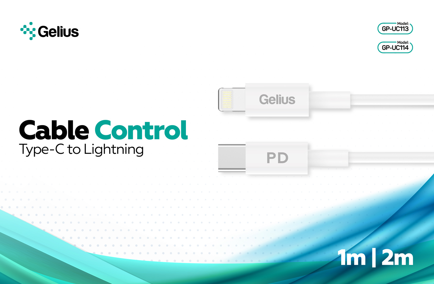 Кабель Gelius Control GP-UC114 20W Lightning/Type-C Білий (2м) (85153) · 6
