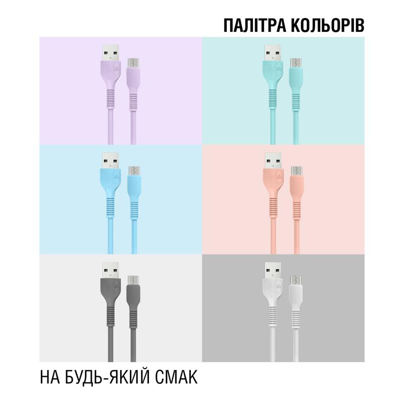 Кабель ACCLAB AL-CBCOLOR-M1MT USB - MicroUSB 1.2 м Mint (1283126518140) · 3