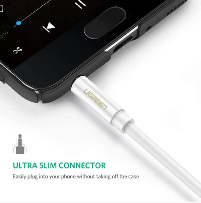 Кабель UGREEN AV123 3.5мм Stereo Audio Splitter 20см White (10780) · 4
