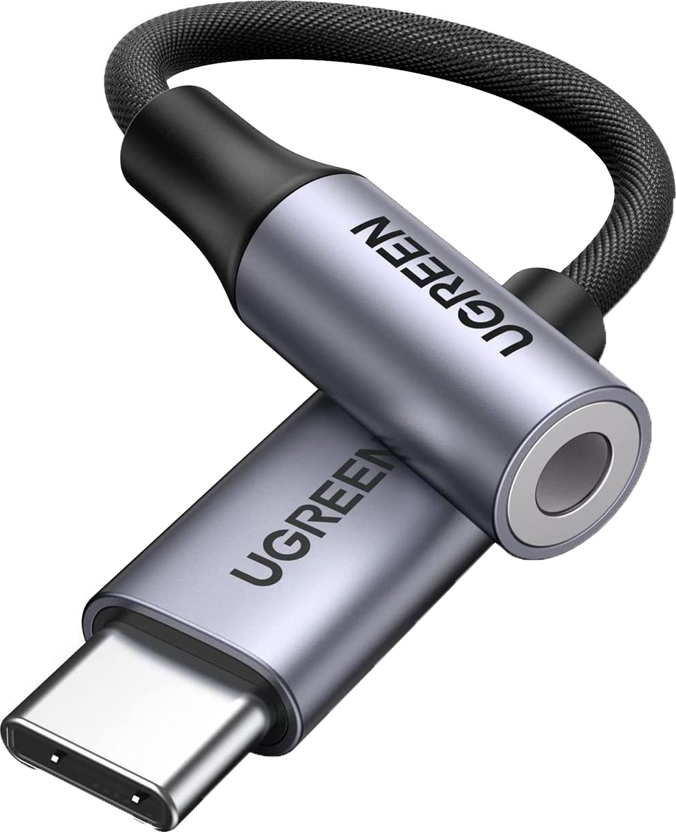 Перехідник UGREEN AV161 USB Type-C to 3.5 mini-jack 10 см Gray (80154) в Києві