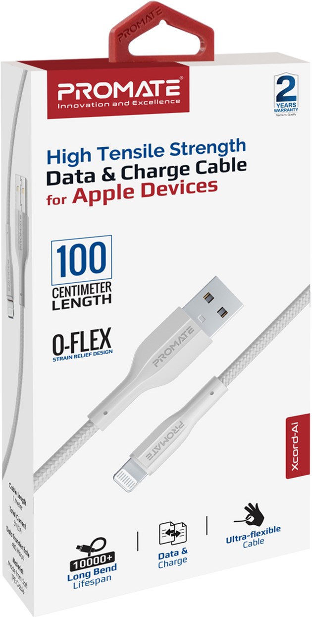 Кабель PROMATE Lightning-USB xcord-ai.white · 5