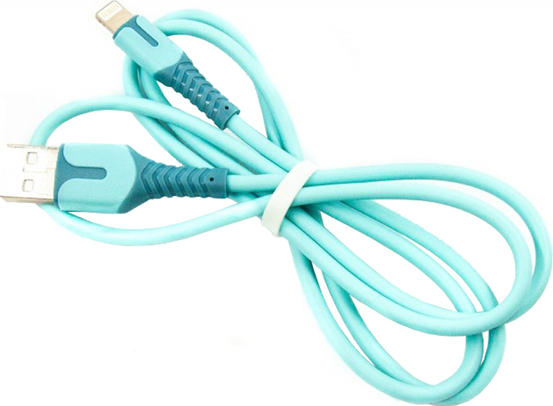 Кабель DENGOS USB - Lightning 1 м Blue (PLS-L-IND-SOFT-BLUE) в Києві
