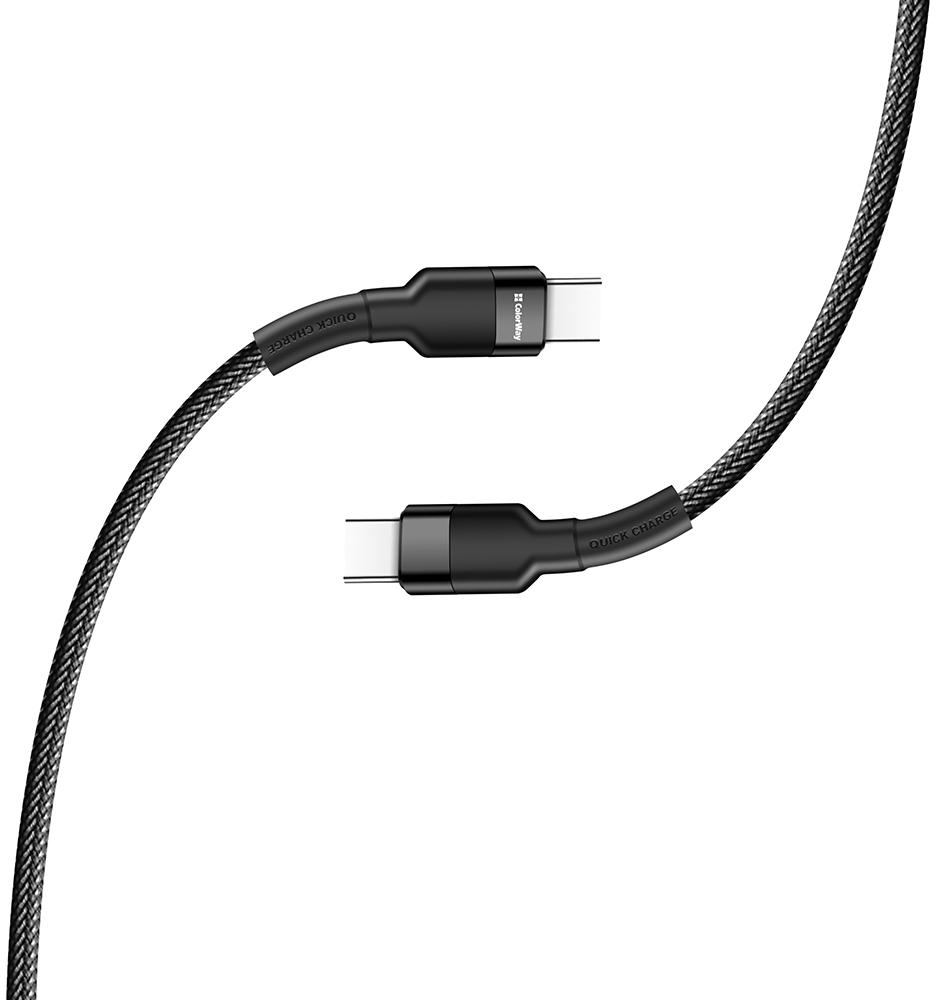Кабель COLORWAY Type-C - Type-C 65W 3А 1 м Black (CW-CBPDCC047-BK) · 6