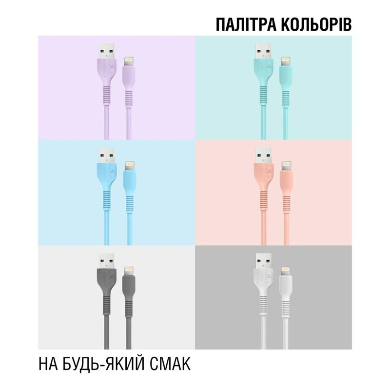 Кабель ACCLAB AL-CBCOLOR-L1PP USB to Lightning 1.2 м Violet (1283126518218) · 5