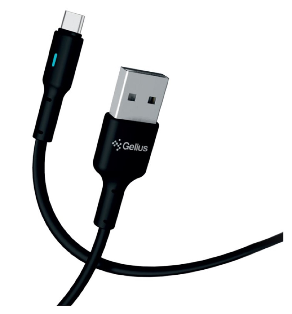 Кабель GELIUS ProLuminLamp GP-UC100 USB-A/Type-C 2м (30W) Black (100087) в Киеве