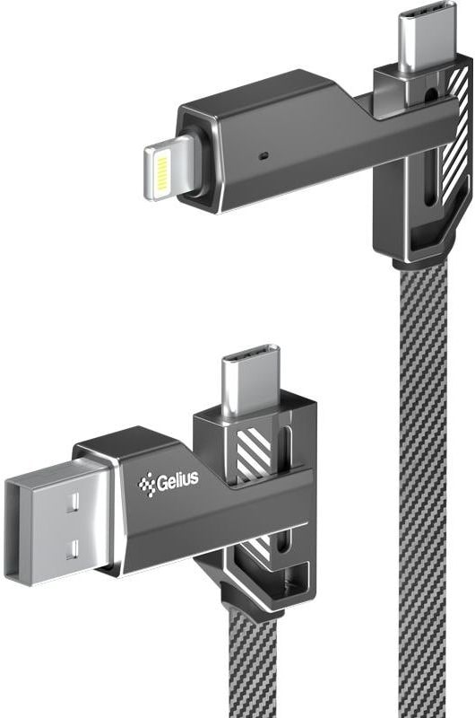 Кабель GELIUS Twister GP-UCN004 4в1 1.2м (60W) Gray (96540) в Киеве