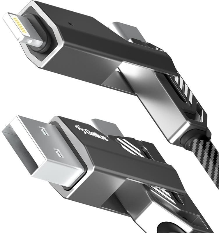 Кабель GELIUS Twister GP-UCN004 4в1 1.2м (60W) Gray (96540) · 6
