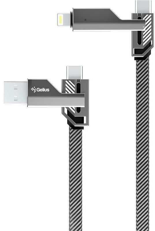 Кабель GELIUS Twister GP-UCN004 4в1 1.2м (60W) Gray (96540) · 5