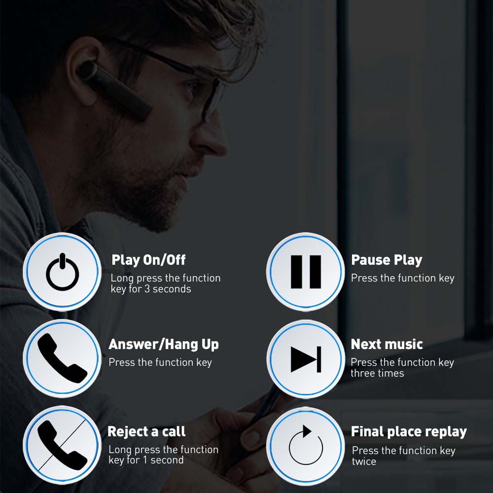Моно-гарнітура Tellur Vox 40 Bluetooth Headset (TLL511391) · 5