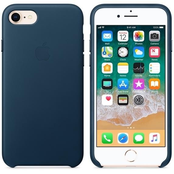 Накладка Apple iPhone 8/7 Leather Case - Cosmos Blue в Києві