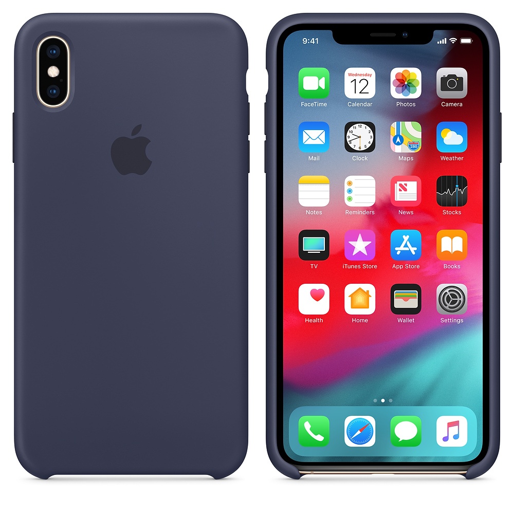 

Накладка Apple iPhone XS Max Silicone Case Midnight Blue (MRWG2ZM/A)