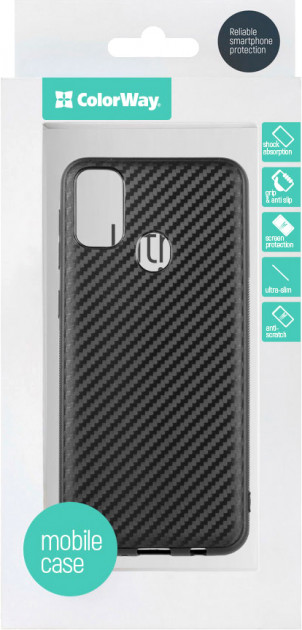 Накладка COLORWAY TPU Сarbon для Samsung Galaxy M21 Black в Києві