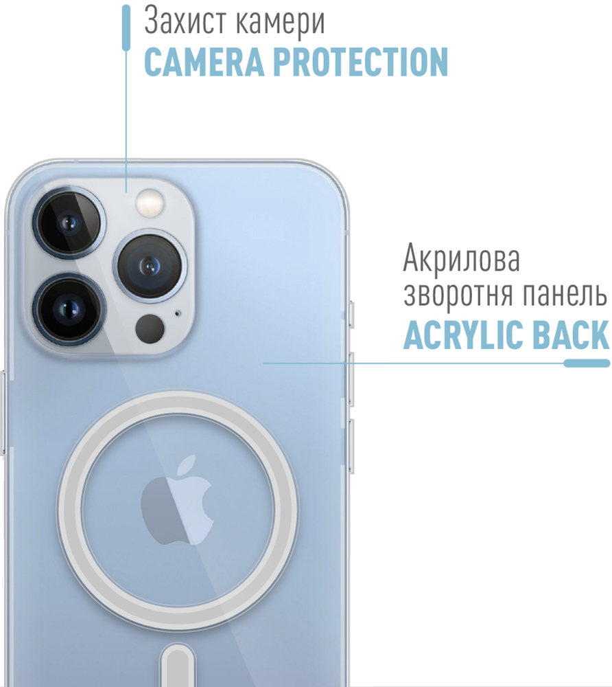 Накладка INTALEO Clear з MagSafe для Apple iPhone 13 Pro Max (1283126519840) · 3