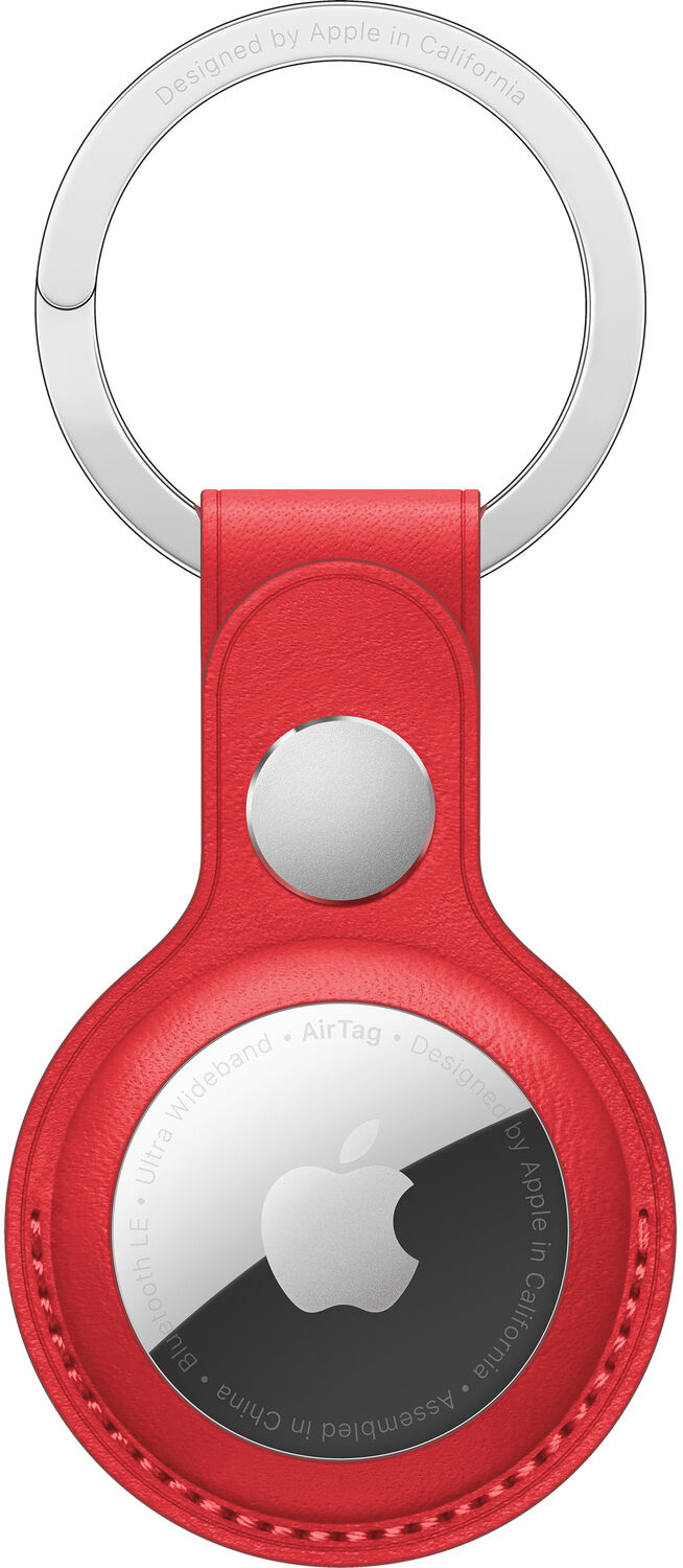 Кожаный брелок APPLE для AirTag с кольцом для ключей Red (MK103ZM/A) в Киеве
