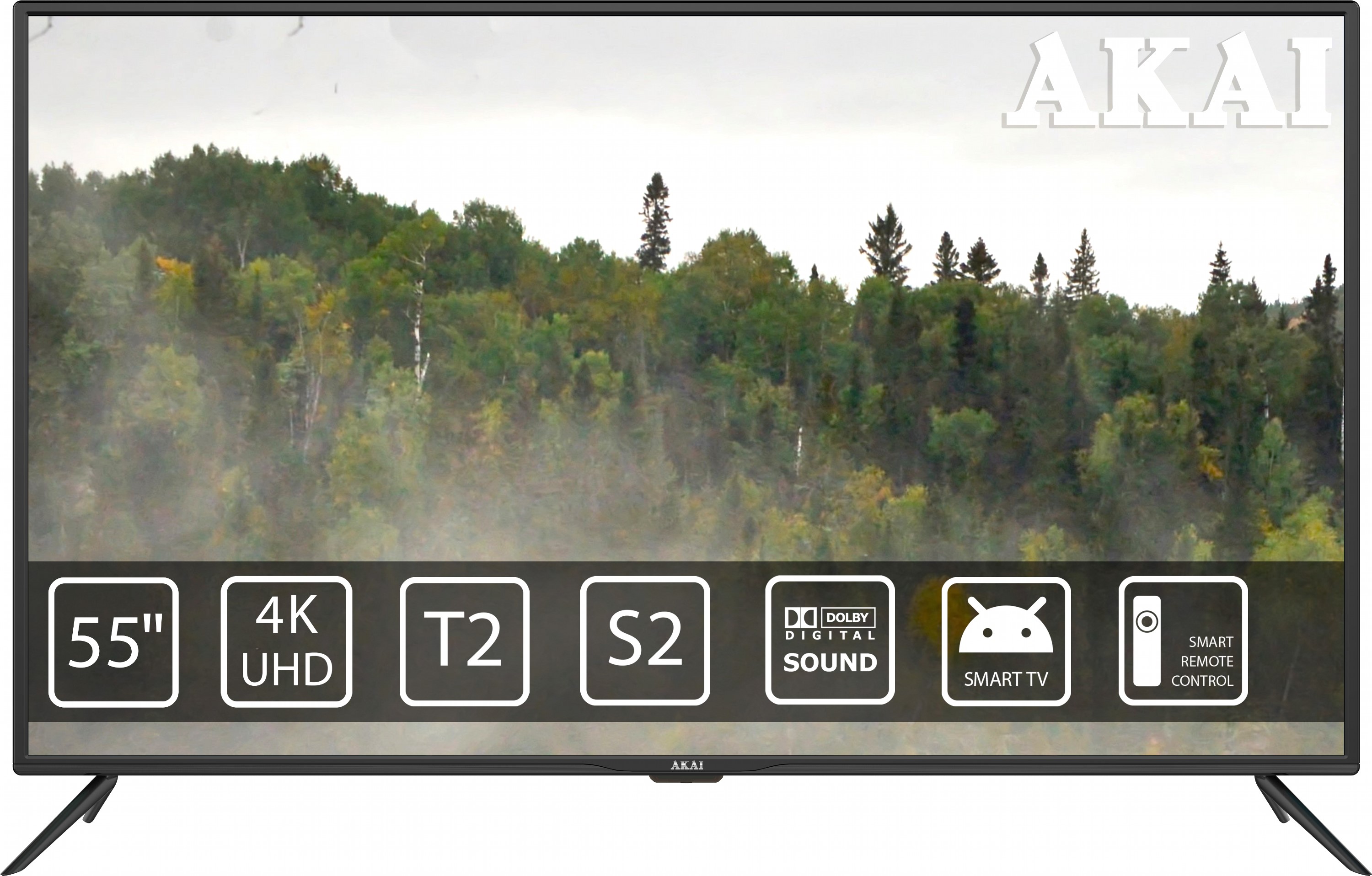Акція на Телевизор AKAI UA55LEP1UHD9+Bluetooth Voice Remote Control від Eldorado