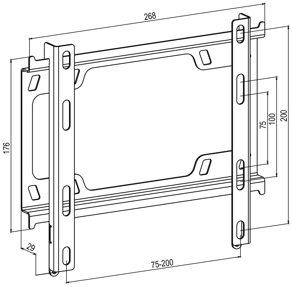 Кронштейн 19"-43" HITECHNIC KS75020EP · 6