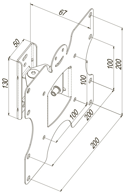 Кронштейн 19"-43" HITECHNIC KS74022ET · 6