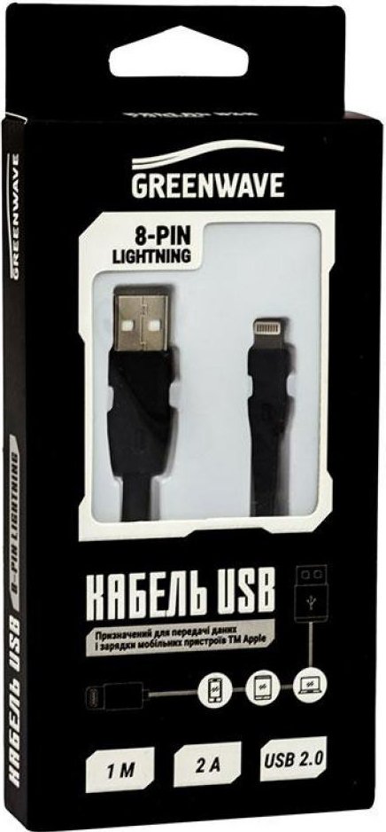 Кабель Greenwave USB-Lightning/1м/К/IP-102TF/(К) · 3