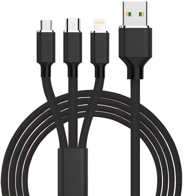 

Кабель XOKO SC-310 USB /3в1/1.2м/П/Black