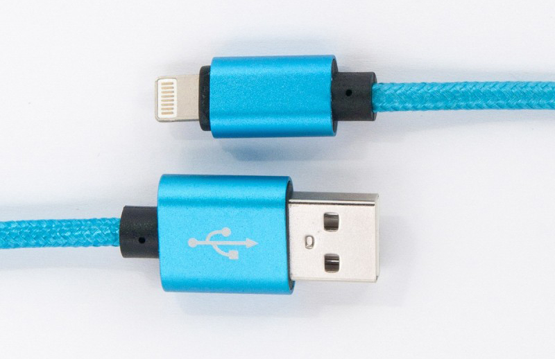 Кабель DENGOS Jack 3.5мм-3.5мм 1м Blue · 3