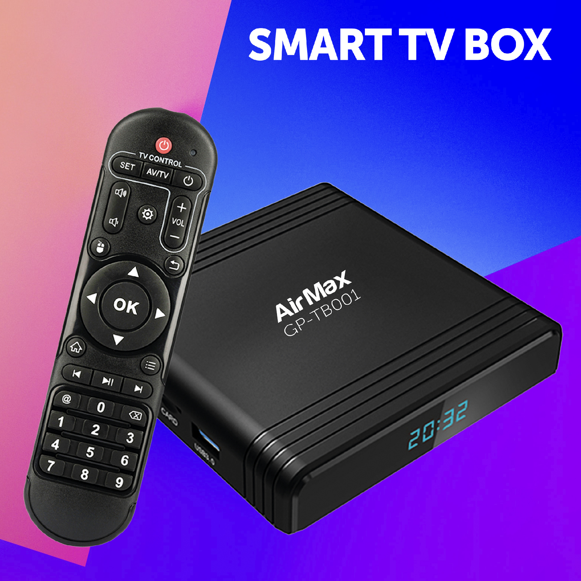 Медіаплеєр GELIUS Pro Smart TV Box AirMax 4/32GB (GP-TB001), фото 1