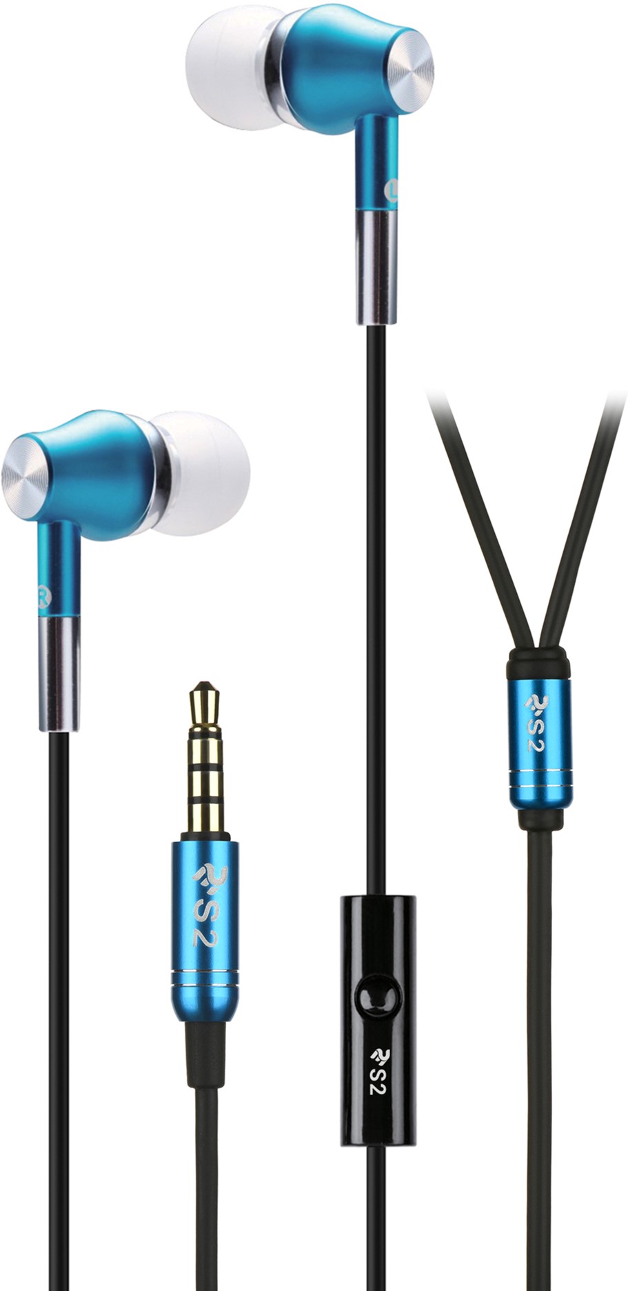 

Наушники 2E S2 Metal Skin Mic Blue (2E-IES2BL)