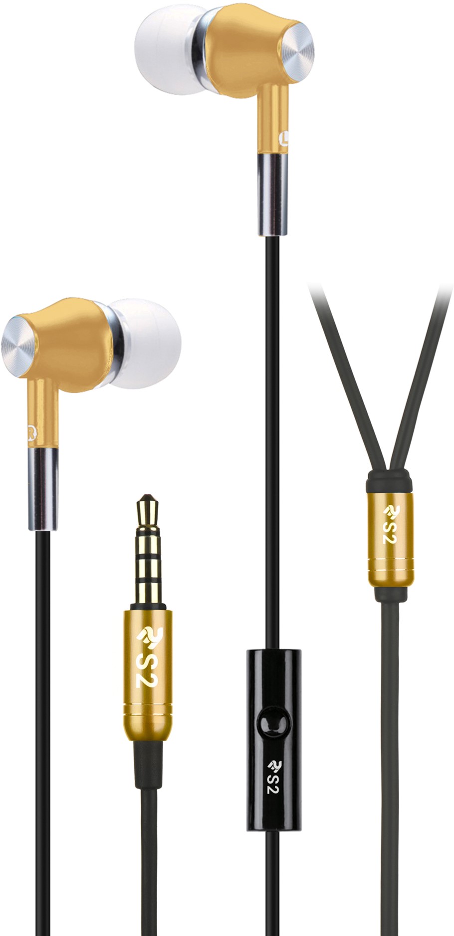 

Наушники 2E S2 Metal Skin Mic Gold (2E-IES2GD)