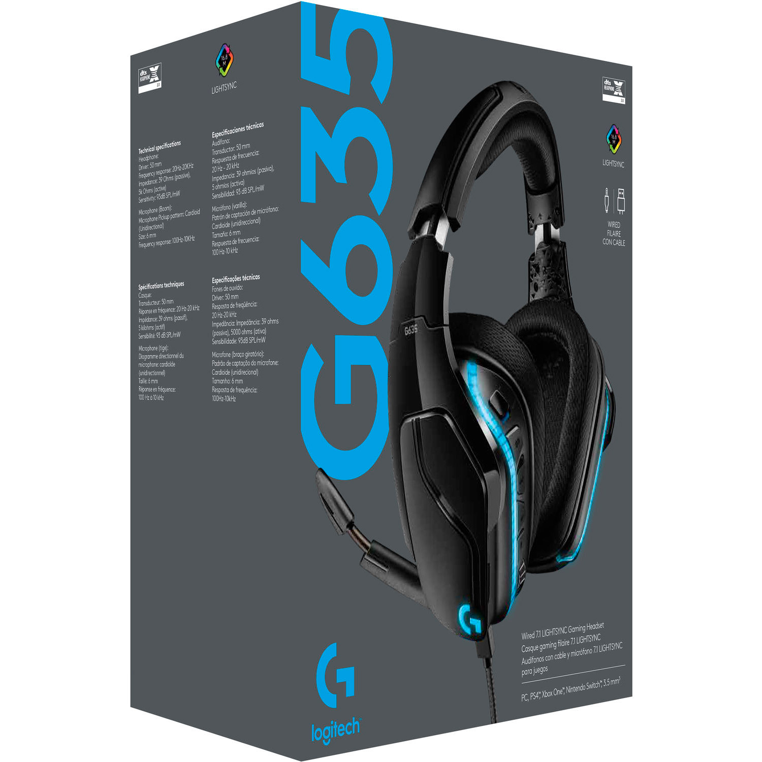 Ігрова гарнітура LOGITECH G635 (981-000750) · 5