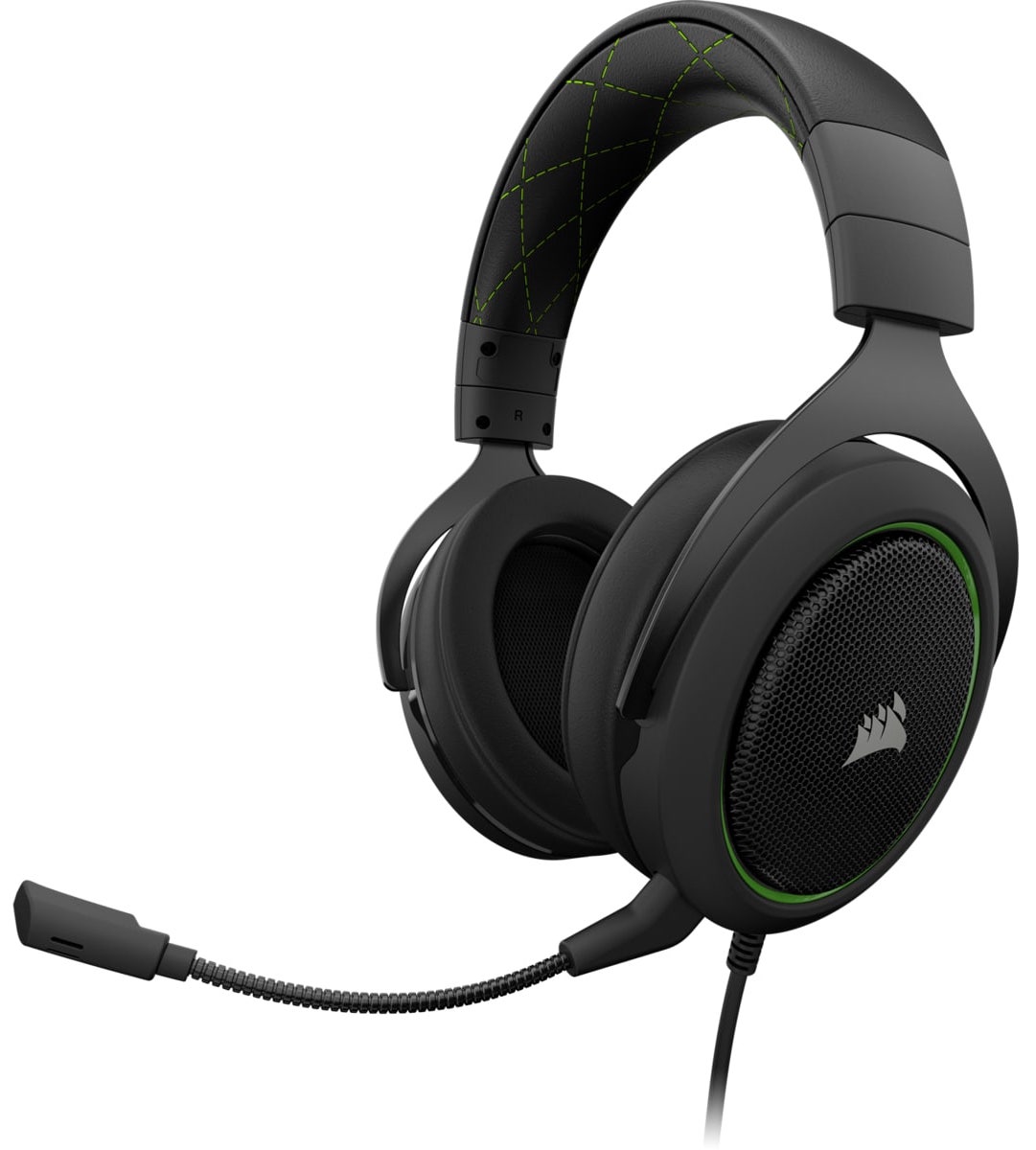 Гарнiтура ігрова CORSAIR HS50 Black/Green (CA-9011171-EU) в Києві